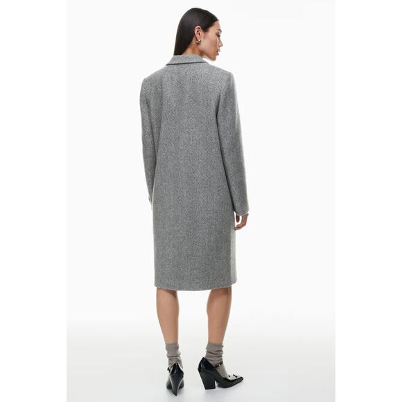Babaton L The Stedman Coat - Soft Wool Cashmere herringbn grey/white - Picture 13 of 14